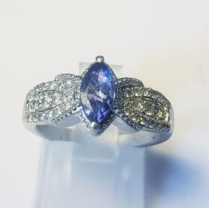 Designer Tanzanite And White Topaz